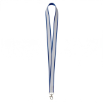 Polyester-Lanyard mit grauer reflektierender Beschichtung farbe ultramarinblau siebte Ansicht