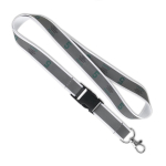 Abnehmbares Lanyard mit grauer reflektierender Beschichtung farbe weiß