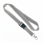 Abnehmbares Lanyard mit grauer reflektierender Beschichtung farbe grau siebte Ansicht