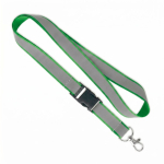 Abnehmbares Lanyard mit grauer reflektierender Beschichtung farbe grün siebte Ansicht