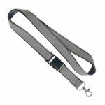 Abnehmbares Lanyard mit grauer reflektierender Beschichtung farbe dunkelgrau siebte Ansicht