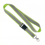 Abnehmbares Lanyard mit grauer reflektierender Beschichtung farbe apfelgrün siebte Ansicht