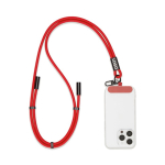 Verstellbares Lanyard mit Typ-C-Ladekabel für Mobilgeräte farbe rot