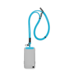 Verstellbares Lanyard mit Typ-C-Ladekabel für Mobilgeräte farbe cyan-blau
