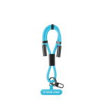 Handgelenkband zum Laden mit Typ-C-Ladegerät farbe cyan-blau Ansicht mit Druckbereich