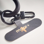 Verstellbares Lanyard für Mobilgeräte mit Typ-C-Ladekabel farbe schwarz fünfte Ansicht