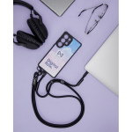 Verstellbares Lanyard für Mobilgeräte mit Typ-C-Ladekabel farbe schwarz
