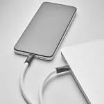 Verstellbares Lanyard für Mobilgeräte mit Typ-C-Ladekabel farbe weiß