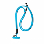Verstellbares Lanyard für Mobilgeräte mit Typ-C-Ladekabel farbe cyan-blau siebte Ansicht