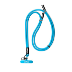 Verstellbares Lanyard für Mobilgeräte mit Typ-C-Ladekabel farbe cyan-blau