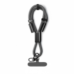 Kurzes Lanyard für Mobilgeräte mit Typ-C-Ladekabel farbe schwarz siebte Ansicht