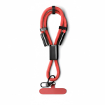 Kurzes Lanyard für Mobilgeräte mit Typ-C-Ladekabel farbe rot siebte Ansicht
