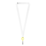 Polyester-Lanyard mit ausziehbarem Kartenhalter farbe gelb siebte Ansicht