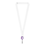 Polyester-Lanyard mit ausziehbarem Kartenhalter farbe violett siebte Ansicht