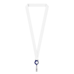 Polyester-Lanyard mit ausziehbarem Kartenhalter farbe marineblau siebte Ansicht