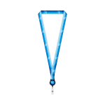 Polyester-Lanyard mit ausziehbarem Kartenhalter farbe marineblau