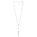 Polyester-Lanyard mit ausziehbarem Kartenhalter farbe weiß siebte Ansicht
