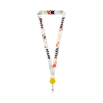 Individuell gefertigtes Kartenhalter Lanyard aus RPET zur Sublimation farbe gelb dritte Ansicht