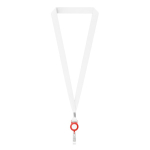 Individuell gefertigtes Kartenhalter Lanyard aus RPET mit Metalldetail farbe rot siebte Ansicht