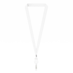 Individuell gefertigtes Kartenhalter Lanyard aus RPET mit Metalldetail farbe weiß siebte Ansicht