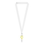 Individuell gefertigtes Kartenhalter Lanyard aus RPET mit Metalldetail farbe gelb siebte Ansicht