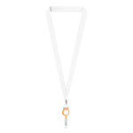 Individuell gefertigtes Kartenhalter Lanyard aus RPET mit Metalldetail farbe orange siebte Ansicht
