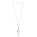 Individuell gefertigtes Kartenhalter Lanyard aus RPET mit Metalldetail farbe flaschengrün siebte Ansicht