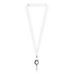 Individuell gefertigtes Kartenhalter Lanyard aus RPET mit Metalldetail farbe marineblau siebte Ansicht