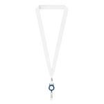 Individuell gefertigtes Kartenhalter Lanyard aus RPET mit Metalldetail farbe ultramarinblau siebte Ansicht