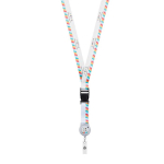 Abnehmbares Lanyard zum Sublimieren mit Kartenhalter farbe weiß fünfte Ansicht