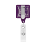 Individuell gefertigter quadratischer Kartenhalter, ausziehbar farbe violett dritte Ansicht