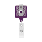 Individuell gefertigter quadratischer Kartenhalter, ausziehbar farbe violett dritte Ansicht