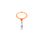 Individuell gefertigter ausziehbarer Kartenhalter in ovaler Form farbe orange siebte Ansicht