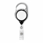 Runder Kartenhalter mit Karabiner und Clip, individuell gefertigt farbe schwarz siebte Ansicht