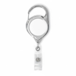 Runder Kartenhalter mit Karabiner und Clip, individuell gefertigt farbe weiß siebte Ansicht