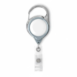 Runder Kartenhalter mit Karabiner und Clip, individuell gefertigt farbe grau siebte Ansicht