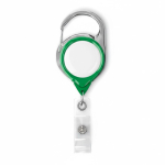 Runder Kartenhalter mit Karabiner und Clip, individuell gefertigt farbe flaschengrün siebte Ansicht