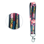 Kurzes rPET-Band zur Sublimation mit wählbarem Verschluss farbe weiß