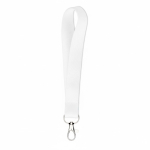 Individuell gefertigtes kurzes Polyesterband zur Sublimation farbe weiß siebte Ansicht