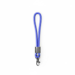 Individuell gefertigte Nylon Handgelenkschlaufe mit Metallelement farbe blau siebte Ansicht