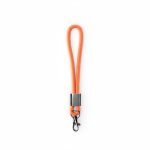Individuell gefertigte Nylon Handgelenkschlaufe mit Metallelement farbe orange siebte Ansicht