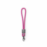 Individuell gefertigte Nylon Handgelenkschlaufe mit Metallelement farbe pink siebte Ansicht