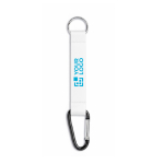Polyester-Schlüsselband mit Karabiner zum Sublimieren farbe schwarz Ansicht mit Druckbereich