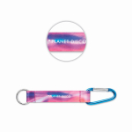 RPET-Schlüsselband mit Karabiner zum Sublimieren farbe blau