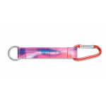 RPET-Schlüsselband mit Karabiner zum Sublimieren farbe rot