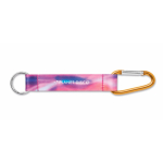 RPET-Schlüsselband mit Karabiner zum Sublimieren farbe orange