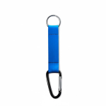 Individuell gefertigter Schlüsselanhänger mit Karabiner farbe blau siebte Ansicht