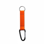 Individuell gefertigter Schlüsselanhänger mit Karabiner farbe orange siebte Ansicht