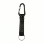 RPET-Schlüsselband mit Karabiner und Metallring farbe schwarz siebte Ansicht