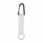 RPET-Schlüsselband mit Karabiner und Metallring farbe weiß siebte Ansicht